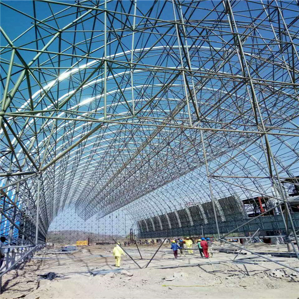 Space frame coal shed 